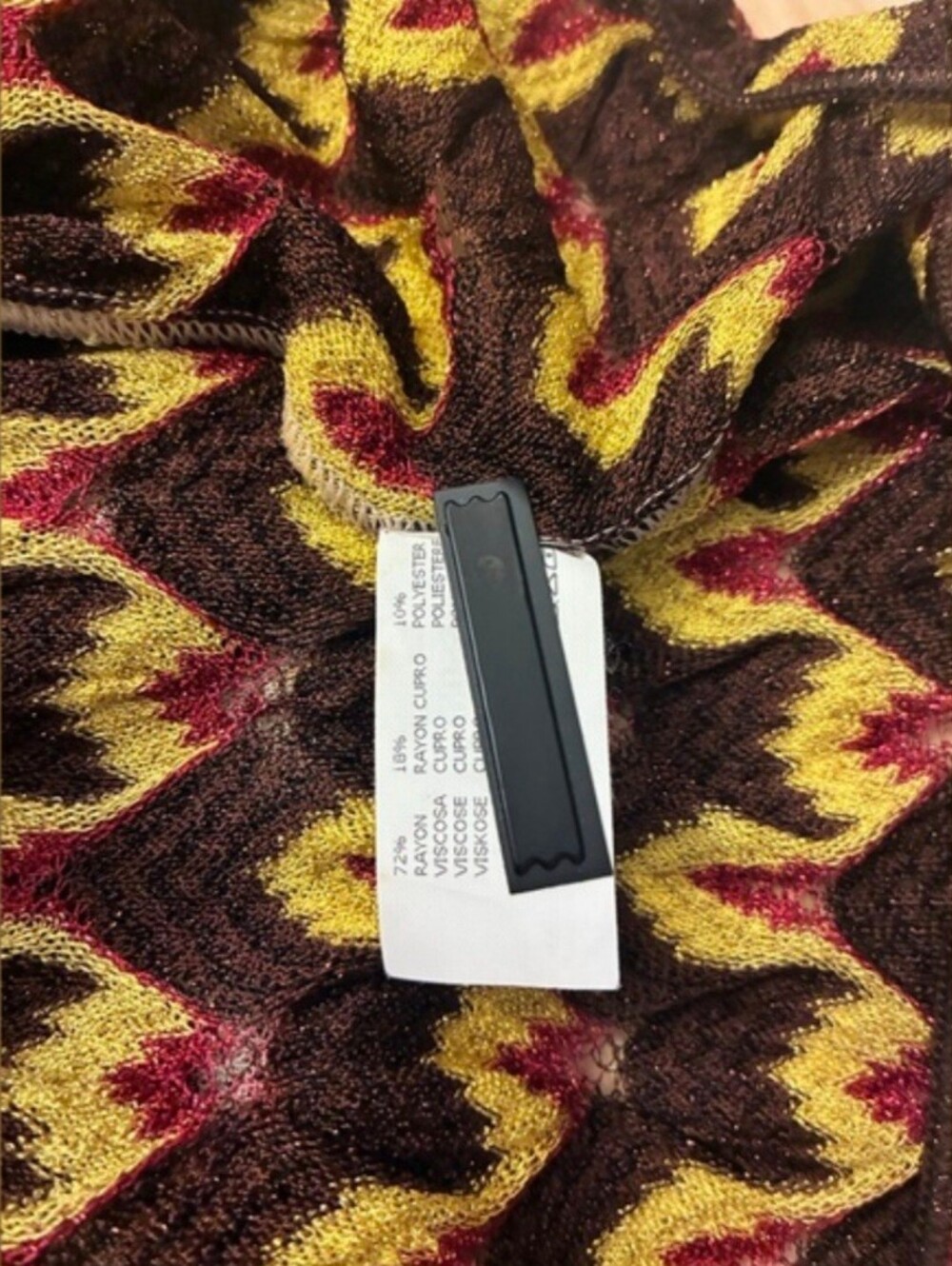 Missoni Italy Metallic Chevron Drop Waist Midi Dress - Picture 11 of 13